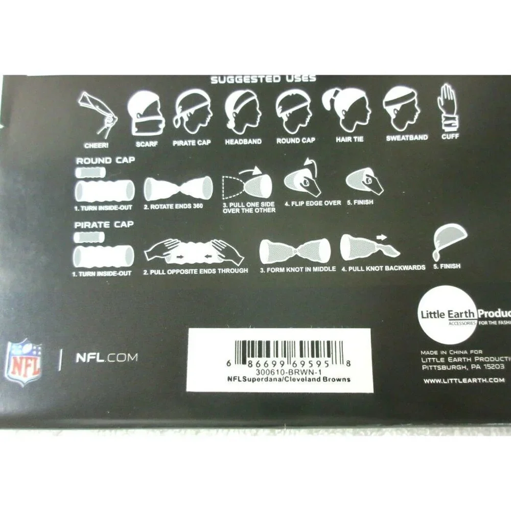 Cleveland Browns NFL Multi Purpose Team SuperDana Neck Gaiter Logo Scarf NWT